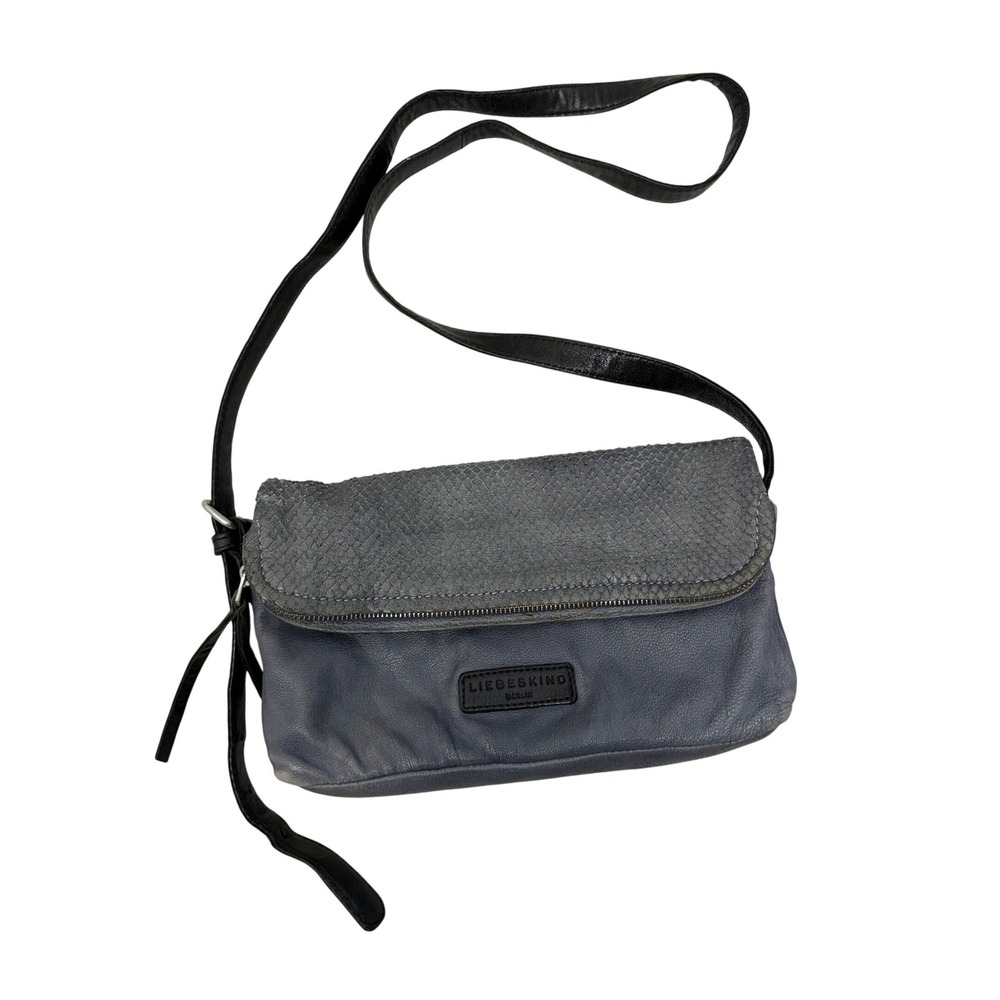 Liebeskind Berlin Anacortes City Line Sky Blue Goat Leather Crossbody Bag